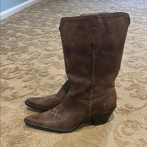 Franco Sarto Brown Cowboy Boots